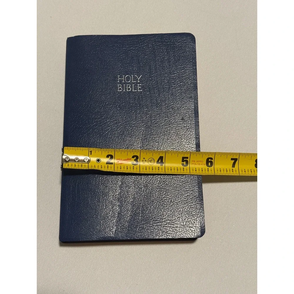 Thomas Nelson NKJV Holy Bible Blue Imitation Leather Compact Gold Edged Pages